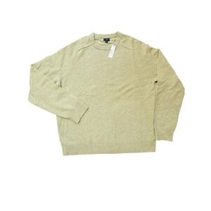 J Crew NWT 100% Lambswool Crew Neck Sweater Green Womans Sz XL